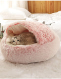 Winter Cat Bed Round Plush Warm Soft Pet Bed for Cat Soft Long Plush Mat For Small Dogs Puppy Sleeping bag Cats Nest