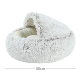 Winter Cat Bed Round Plush Warm Soft Pet Bed for Cat Soft Long Plush Mat For Small Dogs Puppy Sleeping bag Cats Nest