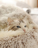 Winter Cat Bed Round Plush Warm Soft Pet Bed for Cat Soft Long Plush Mat For Small Dogs Puppy Sleeping bag Cats Nest