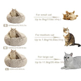 Winter Cat Bed Round Plush Warm Soft Pet Bed for Cat Soft Long Plush Mat For Small Dogs Puppy Sleeping bag Cats Nest