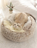 Winter Cat Bed Round Plush Warm Soft Pet Bed for Cat Soft Long Plush Mat For Small Dogs Puppy Sleeping bag Cats Nest