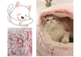 Winter Cat Bed Round Plush Warm Soft Pet Bed for Cat Soft Long Plush Mat For Small Dogs Puppy Sleeping bag Cats Nest