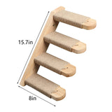 Cat Climbing Shelf Wall Mounted Four Step Stairway With Sisal Scratching Post For Cats Tree Tower Platform Jumping Pet Furniture