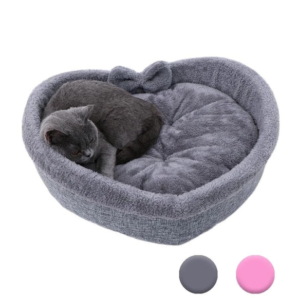 Cat Bed Heart-shaped Pet Bed For Cats Dogs Cotton Velvet Soft Kitty Puppy Sleeping Beds Kennel Warm Pet Nest Cat Accessories - Your Healthy Version