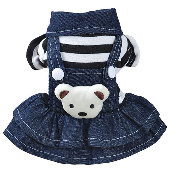 Spring Pet Dog Clothes Dog Denim Dress Jeans Skirt Small Dog Dress Puppy Clothes Chihuahua Yorkies Teddy Pet Clothing - Your Healthy Version