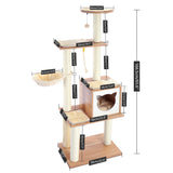 Cat Tree House Condo Cat’s Activity Center with Double Condo Indoor Soft Perch Fully Wrapped Scratching Sisal Post rascador gato - Your Healthy Version