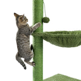 Cactus Cat Scratching Post with Sisal Rope Cat Scratcher Tree Towel with Comfortable Spacious Hammock Cats Climbing Frame - Your Healthy Version