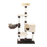 Modern Cat Tree Wooden Multi-Level Cat Scraper Tower Luxury Nest Cat Climbing Frame Cozy Condos Deeper Version Dangling Balls - Your Healthy Version