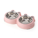 Double Dog Cat Bowls Stainless Steel Pet Feeder Water Bowls Non-slip Pet Food Drinking for Feeding Dogs Cats Rabbit Pet Supplies - Your Healthy Version