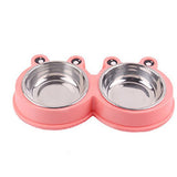 Double Dog Cat Bowls Stainless Steel Pet Feeder Water Bowls Non-slip Pet Food Drinking for Feeding Dogs Cats Rabbit Pet Supplies - Your Healthy Version