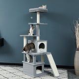 Cat Tree House Condo Cat’s Activity Center with Double Condo Indoor Soft Perch Fully Wrapped Scratching Sisal Post rascador gato - Your Healthy Version