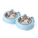 Double Dog Cat Bowls Stainless Steel Pet Feeder Water Bowls Non-slip Pet Food Drinking for Feeding Dogs Cats Rabbit Pet Supplies - Your Healthy Version