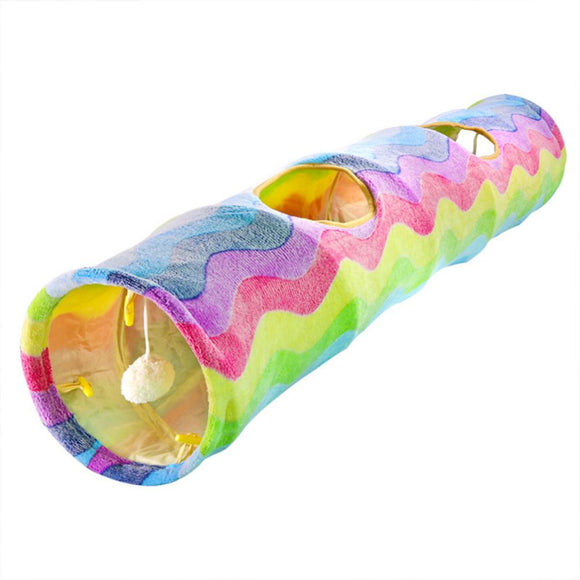 FREE SHIPPING Cat Tunnel Pet Tube Collapsible Play Toy Indoor Outdoor Kitty Puppy Toys For Puzzle Exercising Hiding Training Cat Tunnel Toy - Your Healthy Version