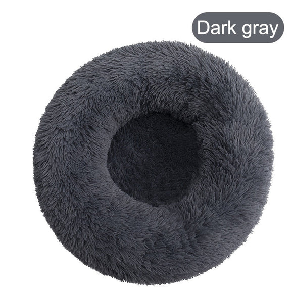 Round Big Dog Bed Sofa Long Plush Lounger Basket Fluffy Pet Bed House for Dogs Cats Puppy Cushion Winter Warm Pet Bed Kennel - Your Healthy Version