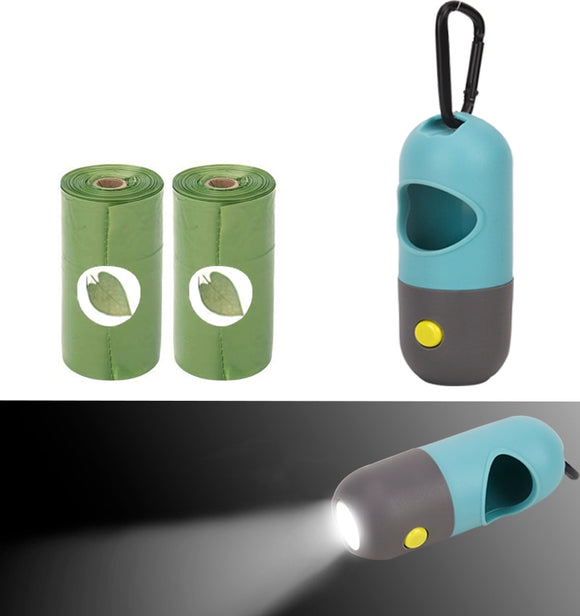 Degradable Dog Poop Bag Dispenser LED light Waste Bags for Dog Poop Bag Holder Box Cat Dog Waste Garbage Bag Cleaning Supplies - Your Healthy Version