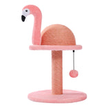 Animal Shaped Cat Scratching Post Flamingos Cute Cat Tree Tower with Sisal Rope for Indoor Cats House Furnitures Climbing Frame - Your Healthy Version