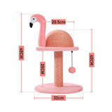 Animal Shaped Cat Scratching Post Flamingos Cute Cat Tree Tower with Sisal Rope for Indoor Cats House Furnitures Climbing Frame - Your Healthy Version