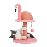 Animal Shaped Cat Scratching Post Flamingos Cute Cat Tree Tower with Sisal Rope for Indoor Cats House Furnitures Climbing Frame - Your Healthy Version