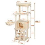 Cat Tree House Condo Cat’s Activity Center with Double Condo Indoor Soft Perch Fully Wrapped Scratching Sisal Post rascador gato - Your Healthy Version